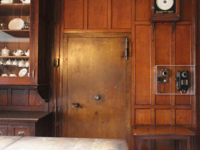 Downstairs, a safe in the butler