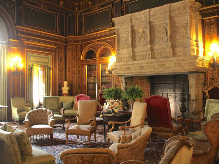 The Library served as a private space for the Vanderbilt family to relax and take their afternoon tea.