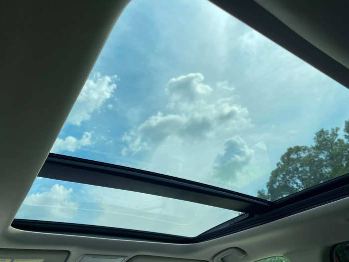 My test car came equipped with a large panoramic moonroof.