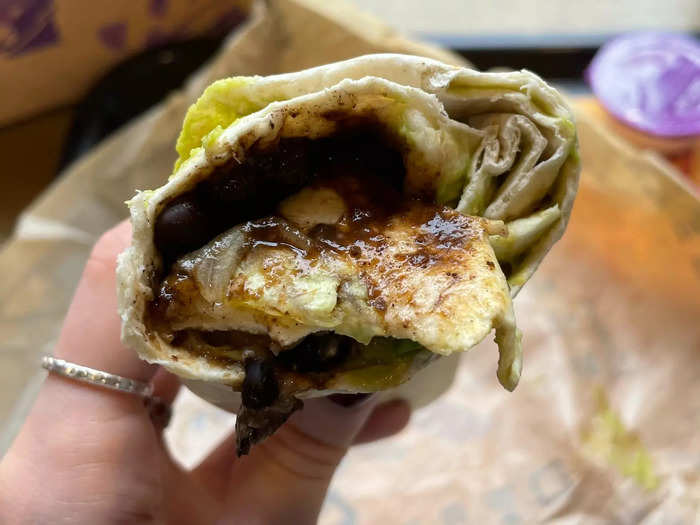 The 7-layer burrito was the most filling part of the deluxe box. I enjoyed the combination of textures. 