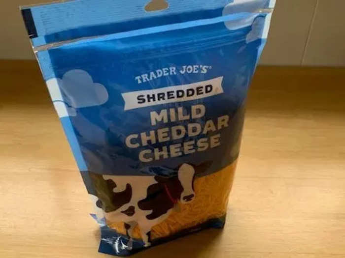 Shredded cheddar cheese: $2.49