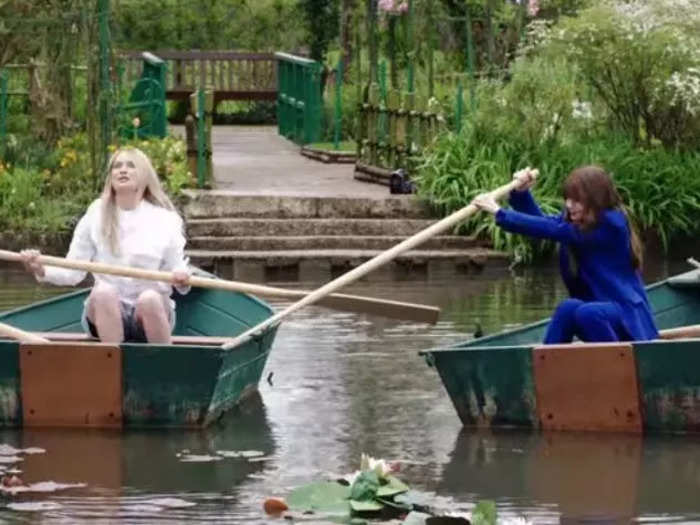 Camille and Emily got into a rowboat fight at a historic French site.