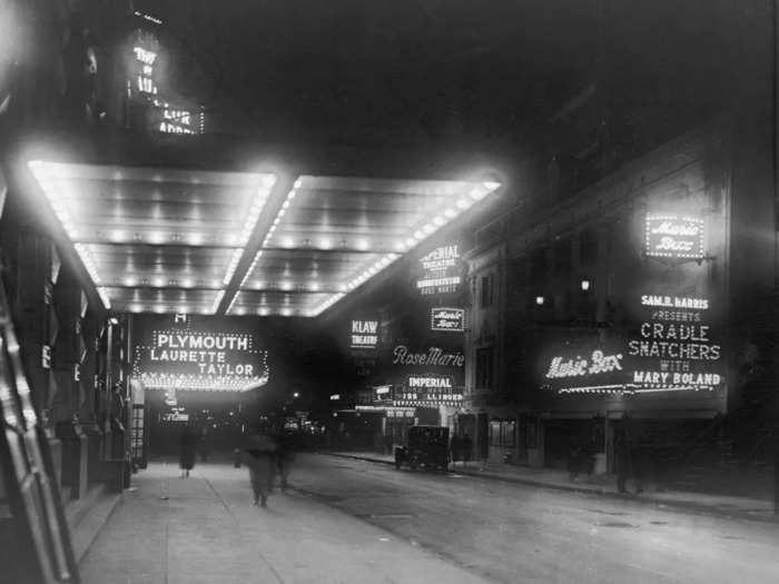 New Yorkers also loved watching movies in the theater.  