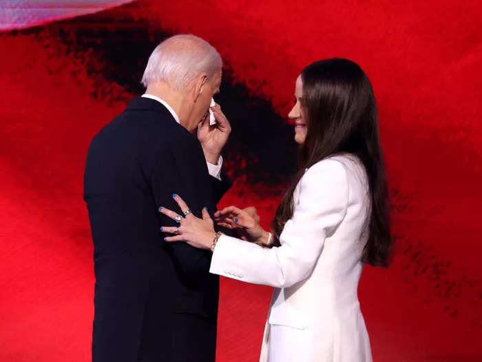 President Joe Biden wiped away tears after his daughter Ashley