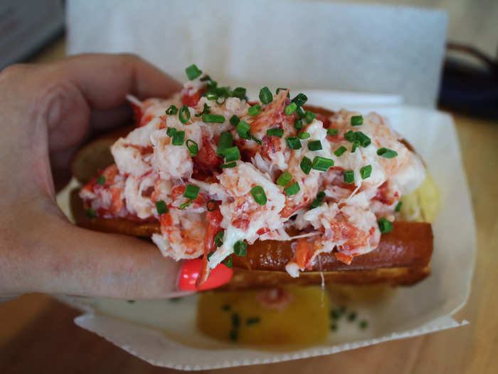 I loved this lobster roll, but the ambiance at the restaurant was lacking for me.