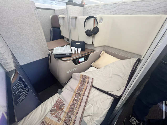 Taller travelers can fit in the lie-flat beds.