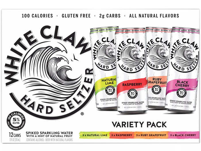 White Claw also comes in a bunch of flavors.