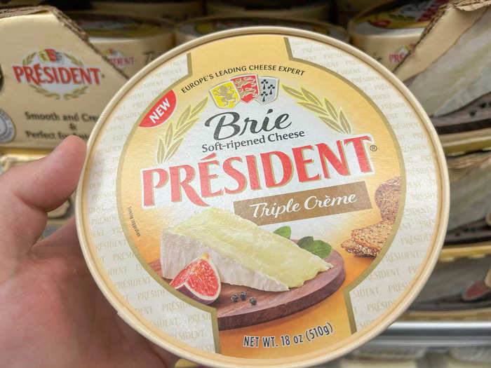 This Président Brie cheese is best on crusty bread or as part of a fancy appetizer.