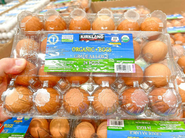 The Kirkland Signature organic large cage-free eggs are a go-to protein in our house.