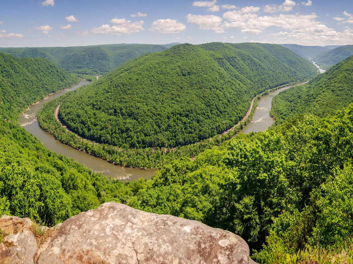 West Virginia is located in the Appalachian Mountains, making the "Mountain State" a fitting nickname.