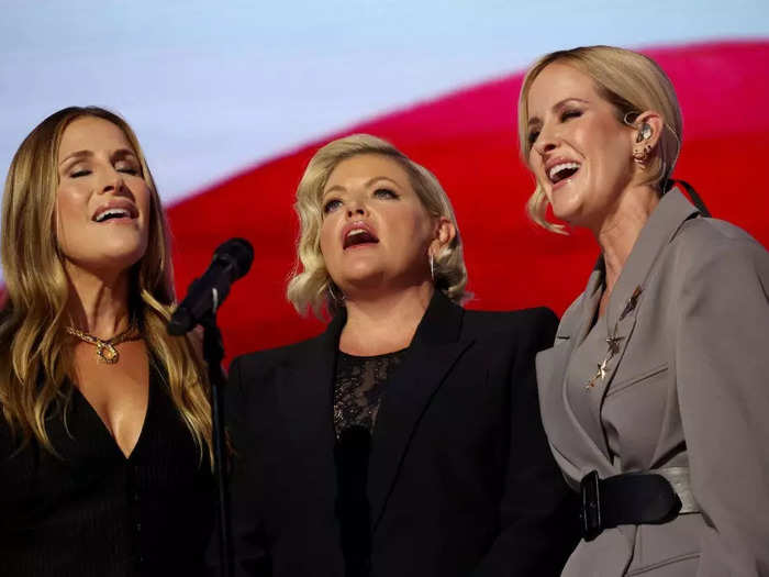 The Chicks sang the national anthem a capella on the final night of the convention.