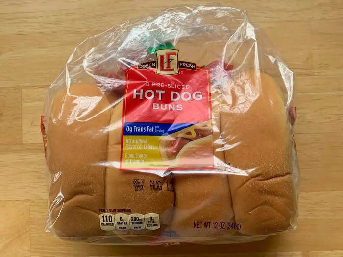 Hot-dog buns: $0.40