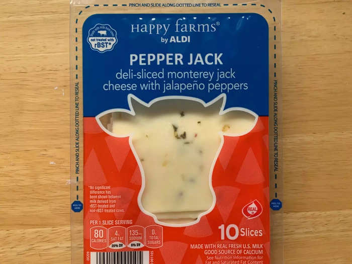 Pepper-jack slices: $1.29