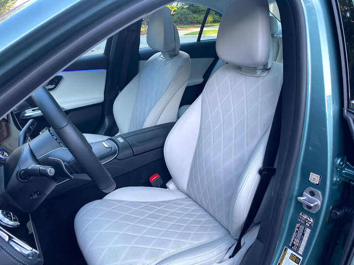 The light gray Nappa leather drivers seat was incredibly comfortable