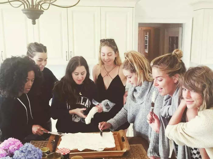 Swift shared a glimpse into her kitchen during one of her annual parties.