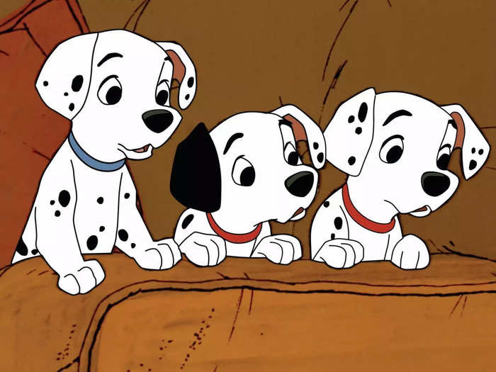 "One Hundred and One Dalmatians," which premiered in 1961, is tied for third place.