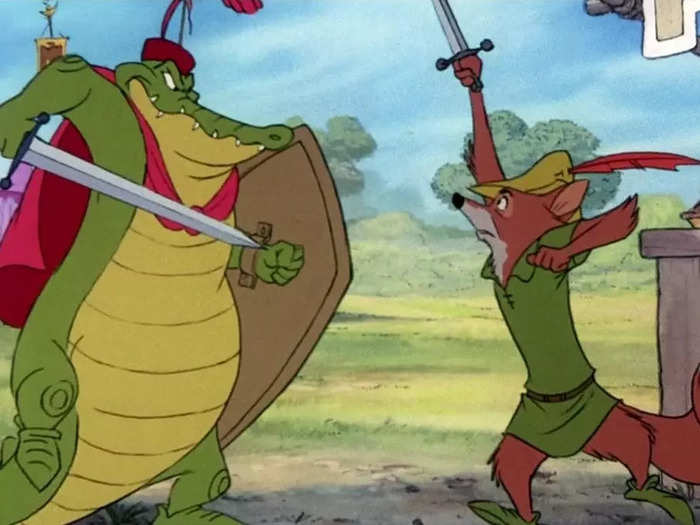 The 1973 adaptation of "Robin Hood" turned the characters into animals.