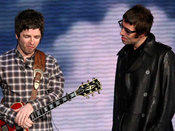 Former Oasis band members Liam and Noel Gallagher