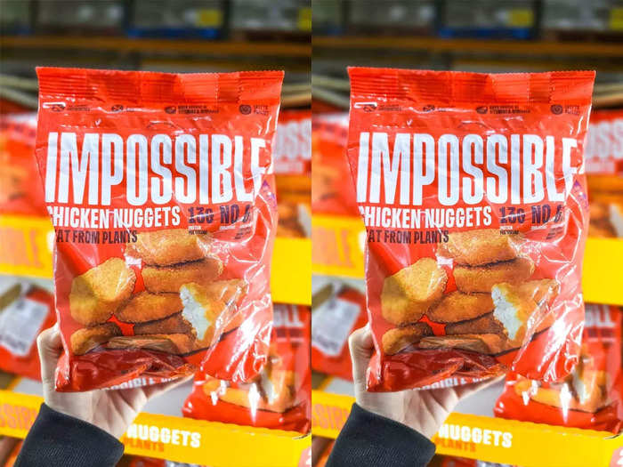 The Impossible chicken nuggets are a great source of plant-based protein.