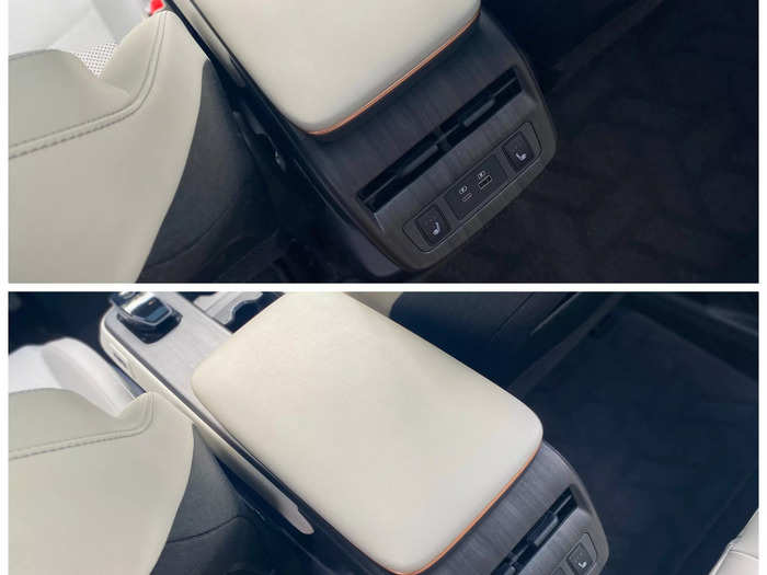 14. Power sliding center console