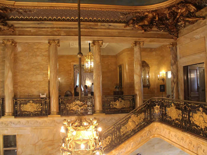 The tour continued up the grand staircase on the second floor.