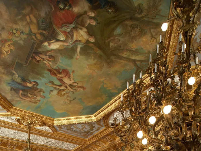 The Grand Salon was also called the Gold Room because of the 22-karat gold leaf covering every wall.