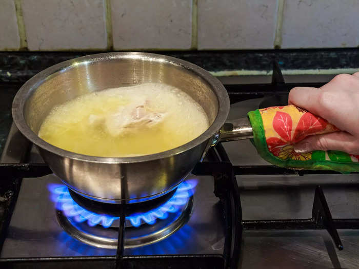 Cook your instant ramen noodles in canned soup for a richer meal.