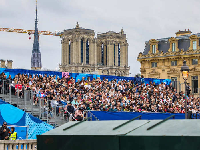 The bleachers were filled with fans excited to see the performances.