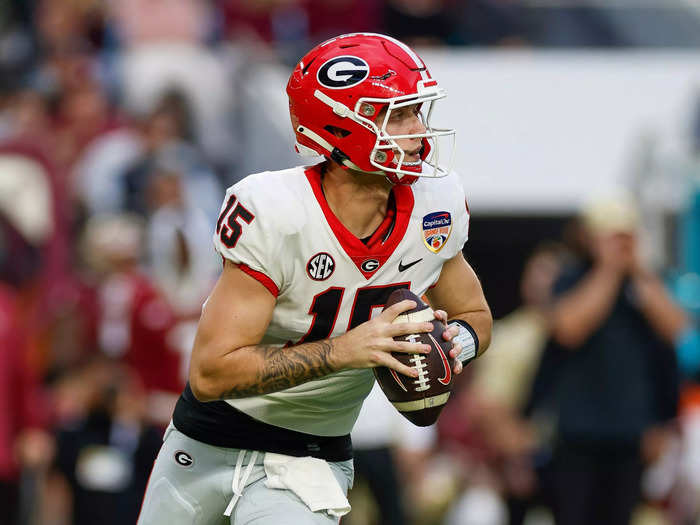 9. University of Georgia quarterback Carson Beck has an estimated NIL Valuation of $1.4 million.