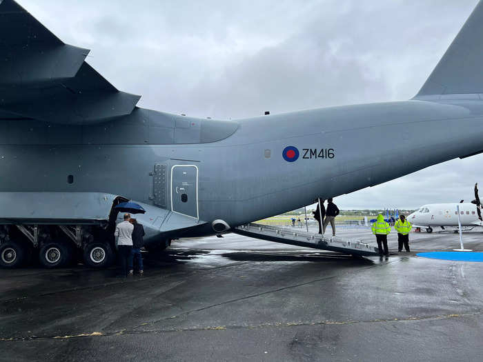 With a 20-metric-ton payload, the A400M can fly 3,450 nautical miles.