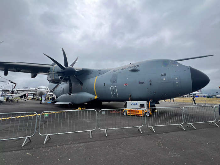 An Airbus A400M operated by the UK