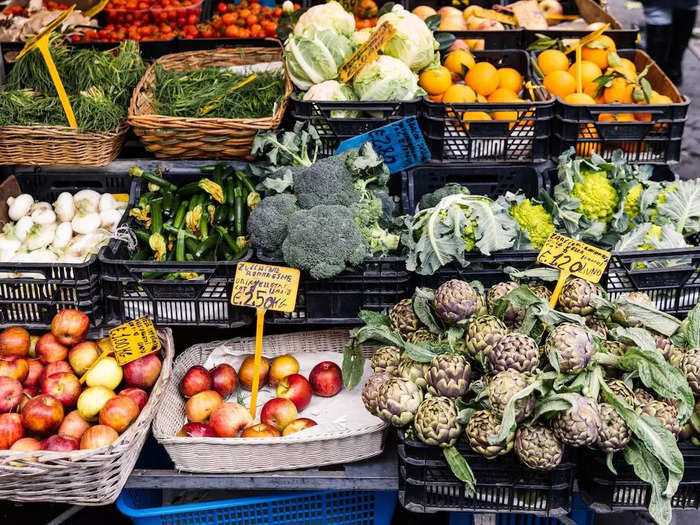 Pick up fresh snacks and meals for your cooler when you make extended stops on the train.