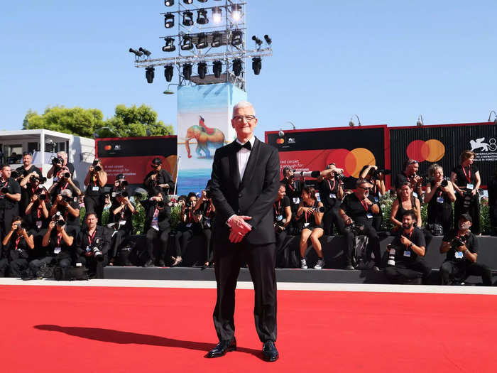 Tim Cook walked the red carpet in Venice.