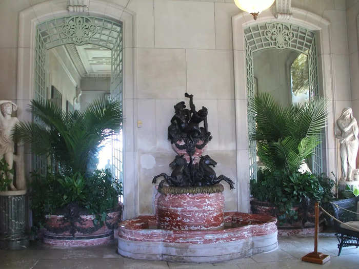 In the Conservatory, the Berwinds enjoyed views of the gardens with the soundtrack of an indoor fountain.