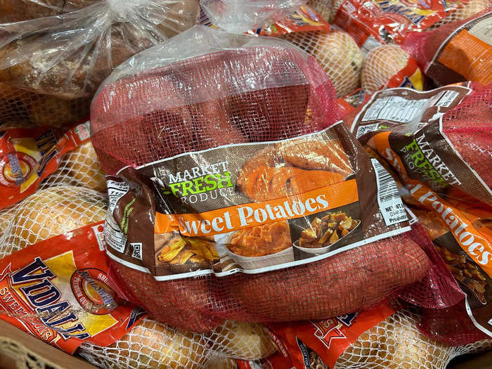 The Market Fresh Produce sweet potatoes are my starch of choice.