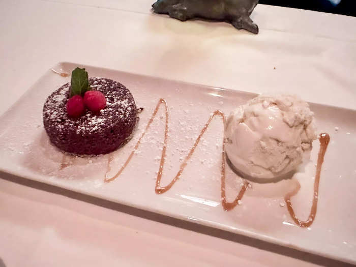 We shared a dessert that took 30 minutes to prepare and had to be ordered in advance.