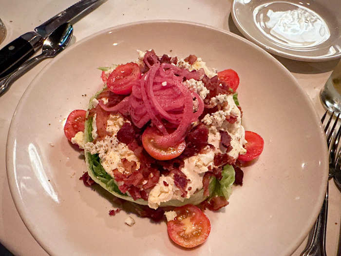 Our wedge salad was the best we