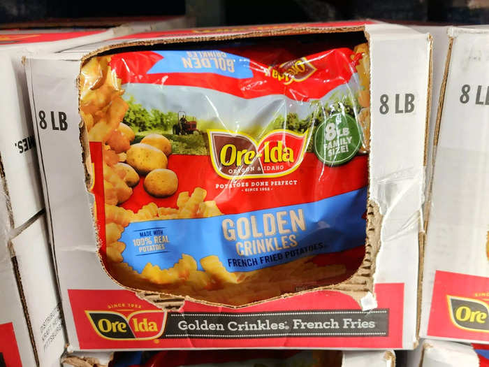 The Ore-Ida golden crinkles french fries can go with pretty much anything.