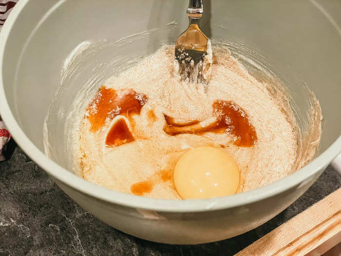 Room-temperature eggs are best for cookie dough. 