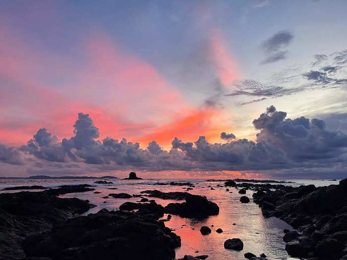 Each evening featured a stunning sunset. 