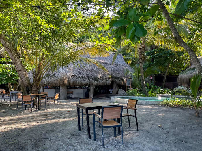 A short walk down the beach led to the rest of the resort