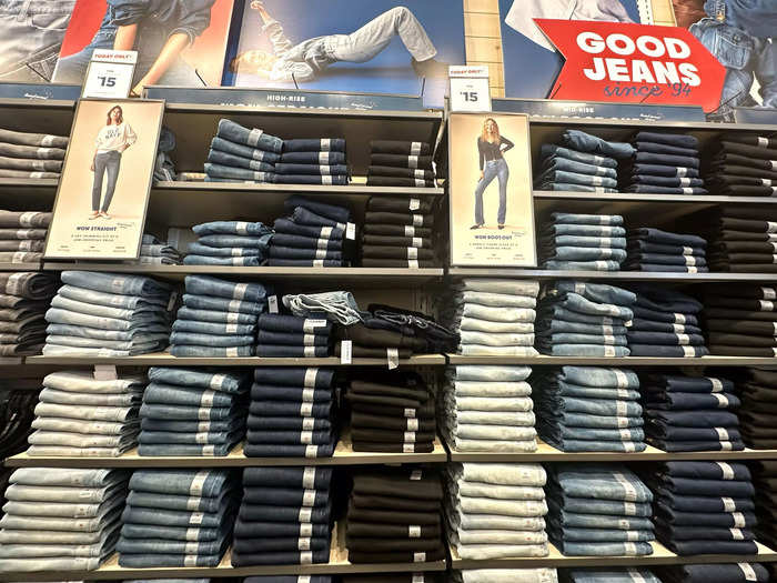 I started my journey at Old Navy and was impressed by the selection of denim. 