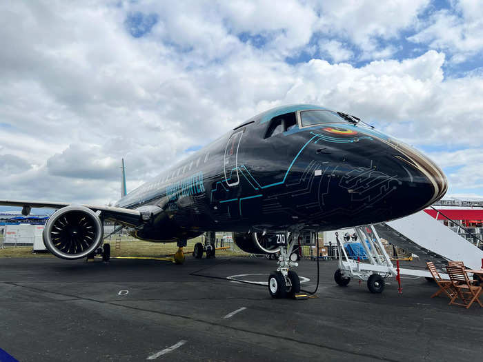 Embraer displayed an E195-E2 at July