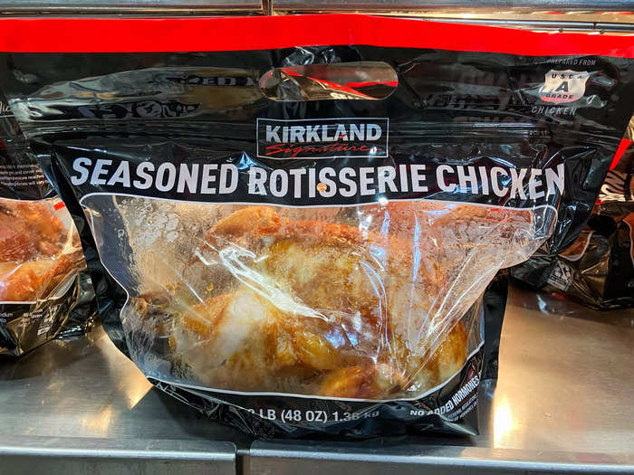 The Kirkland Signature rotisserie chicken is an essential purchase.