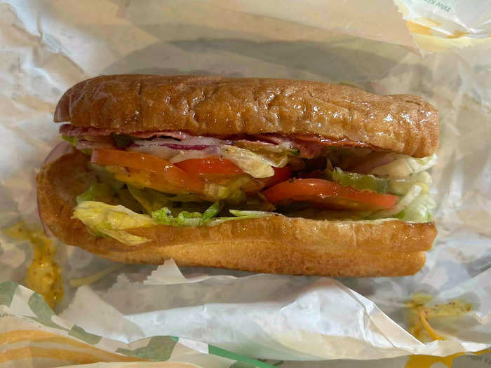 I found a classic Italian sandwich at Subway.