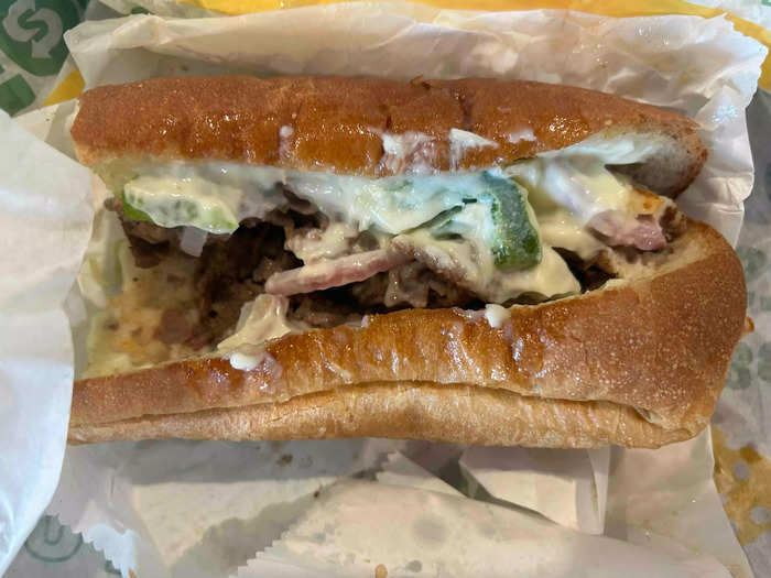 I was excited to try the Philly cheesesteak at Subway. 