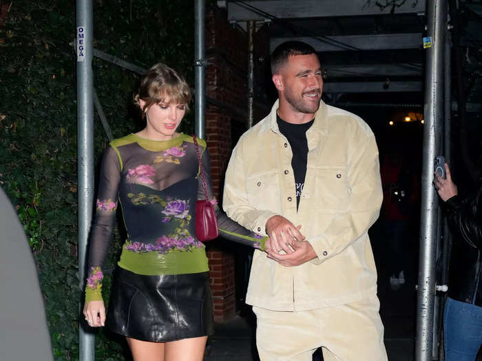 They both played up the texture of their looks for another October 2023 date night in New York.