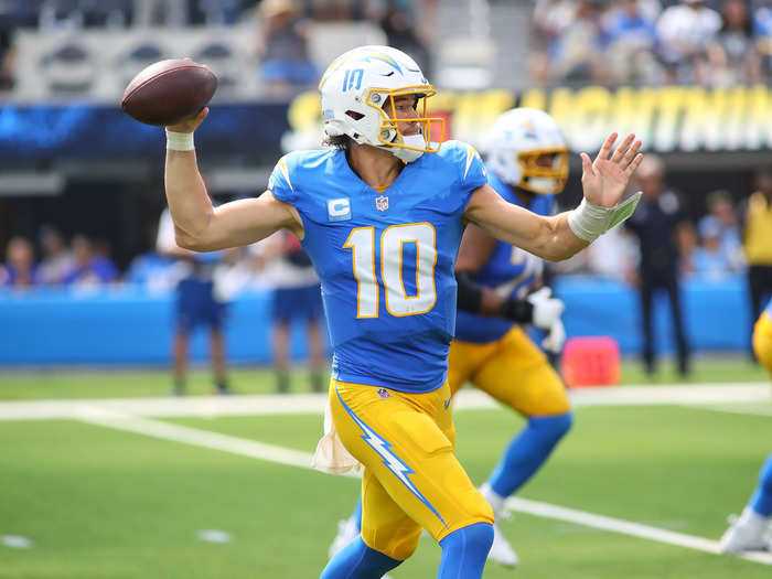 7. Los Angeles Chargers quarterback Justin Herbert