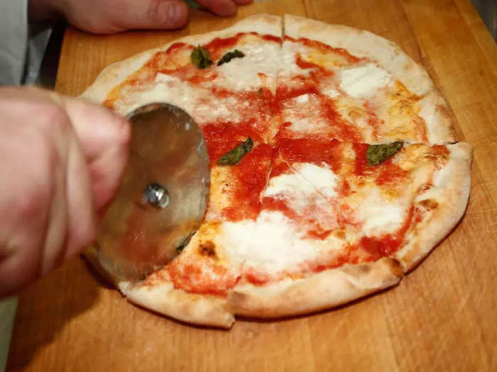 Personal pizzas are just the right size for cooking in this appliance.