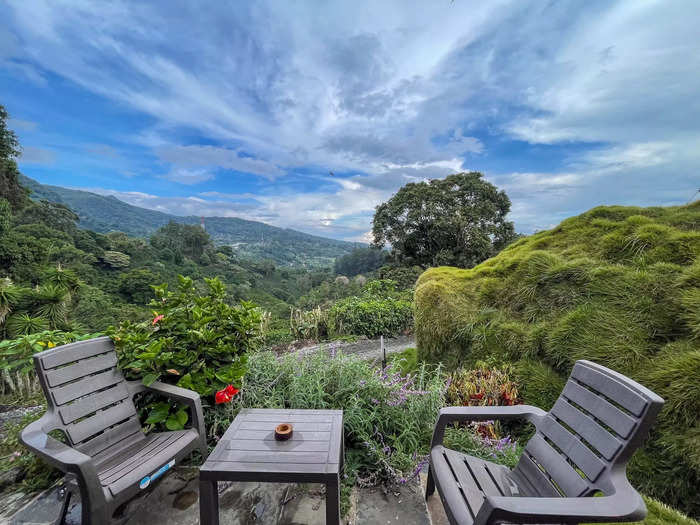 Outside the structure was a small patio overlooking the Baru Volcano and lush coffee plantations.